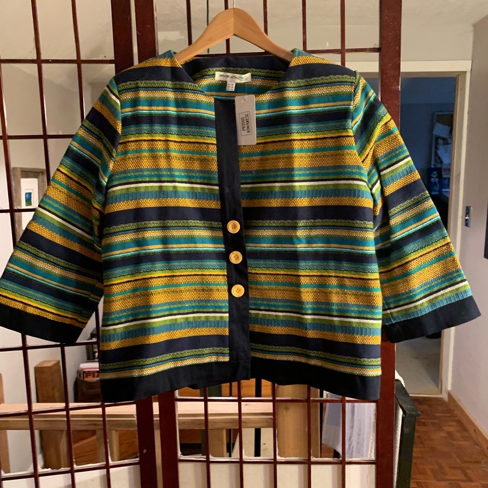 NWT Romanian striped blazer